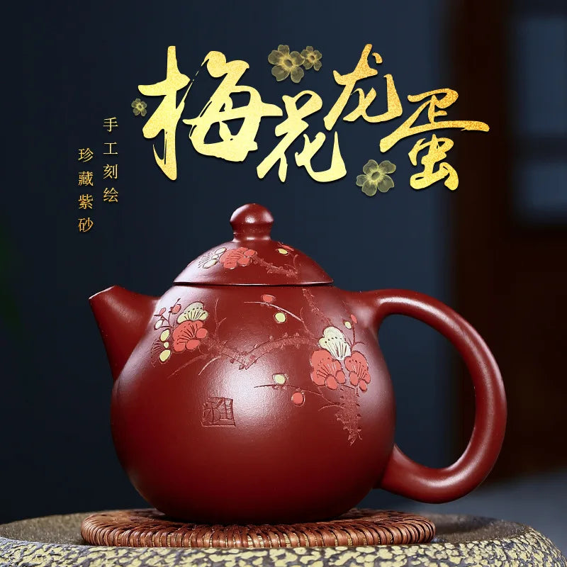 Chinese famous Yixing Purple Clay tea  Pot 100%  handmade Plum dragon egg zisha cha hu