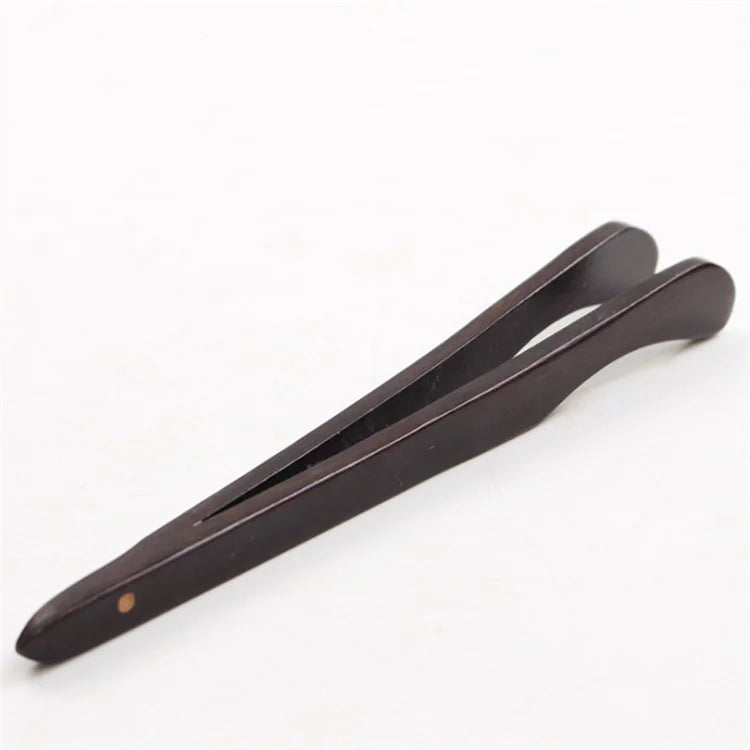 Harmony Hot Selling Natural Chinese Tea Tweezers Wooden Food Serving Tongs Set Food Bag Bamboo Tea Clip