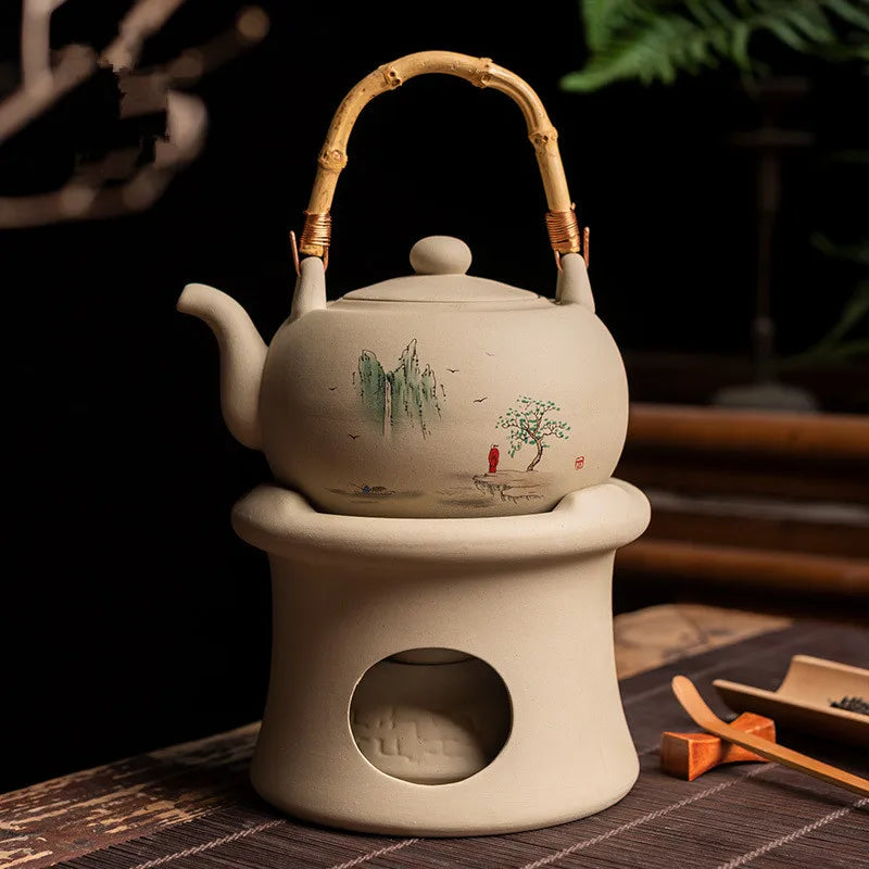 Harmony Top Sale Hand-painted Chinese Style Gift Box Simple Stoneware Clay Tea Pot Ceramic