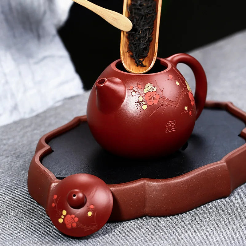 Chinese famous Yixing Purple Clay tea  Pot 100%  handmade Plum dragon egg zisha cha hu