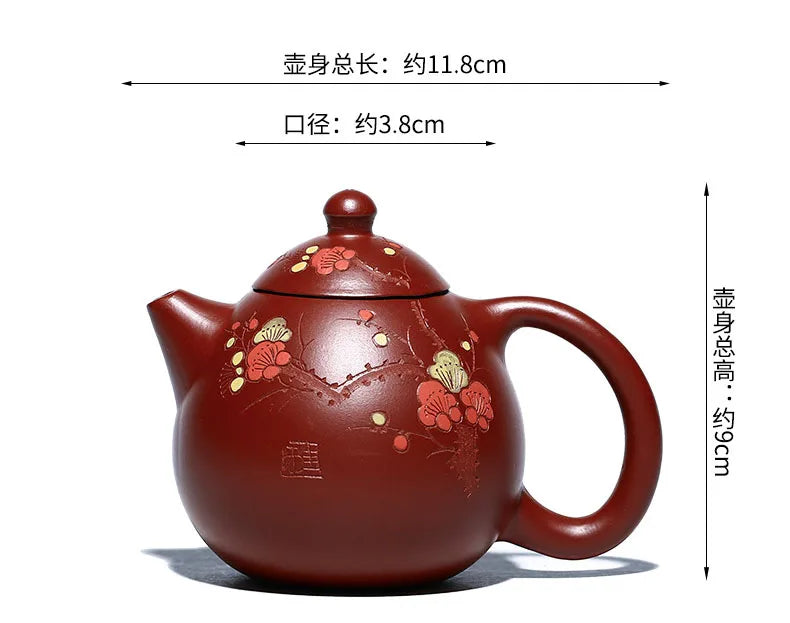 Yixing purple clay teapot handmade Yi Xing zisha 210 ml cha hu dragon egg OEM order