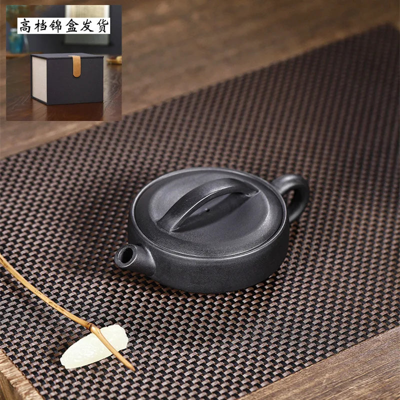 Hot selling kongfu tea set Yixing purpole clay teapot black color hand made hanwa cha hu