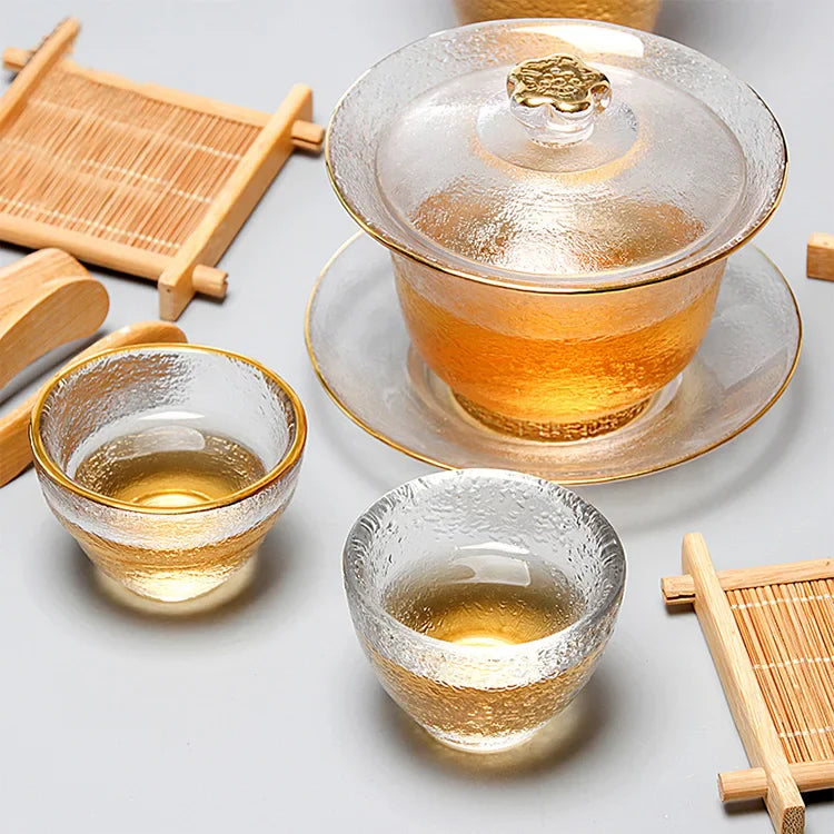 Harmony High Quality Tea Cup Bowl Kung Fu Chinese Traditions Handy Gaiwan Tea Lid Cups Glass Gaiwan