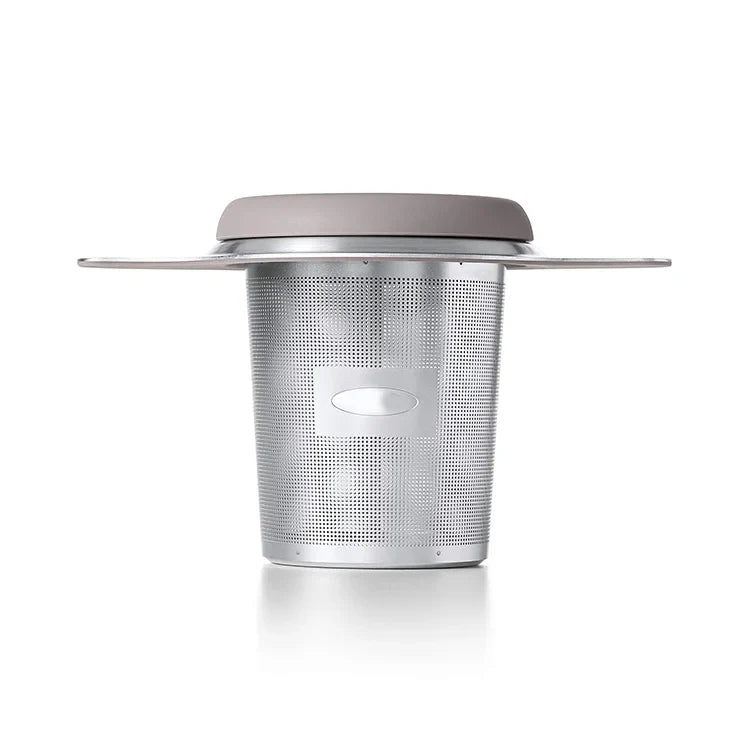 Harmony Wholesale Customized Logo Fine Mesh Double Handle Loose Leaf Stainless Steel Tea Infuser Strainer with Lid