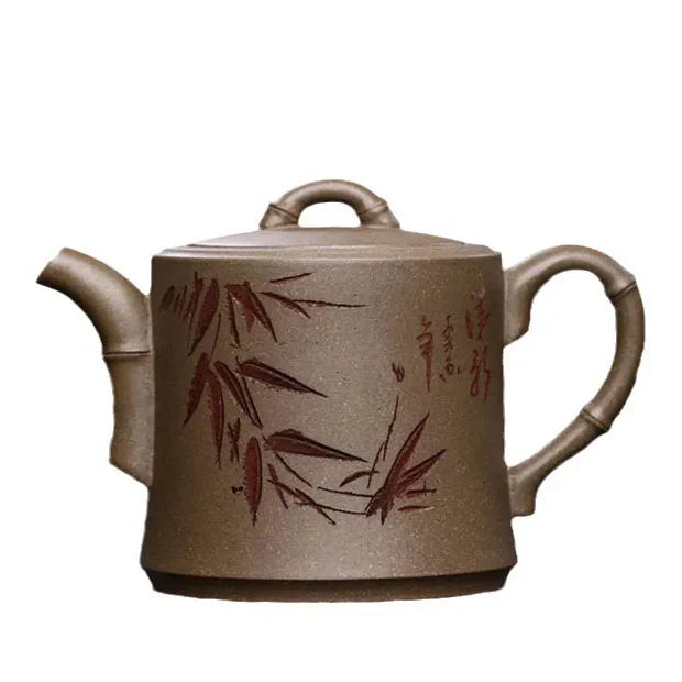 Yixing purple clay tea pot raw mine hand made kongfu tea set 200 ml zisha hu zhuduan cha hu