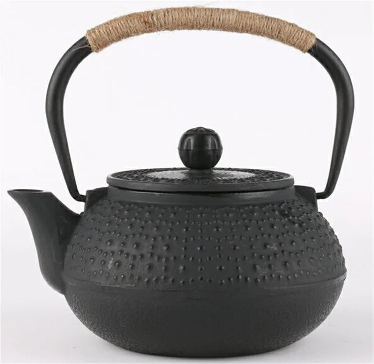 Harmony High Sale Kungfu tea set cast iron teapot 0.9L peony pattern iron kettle tea pot