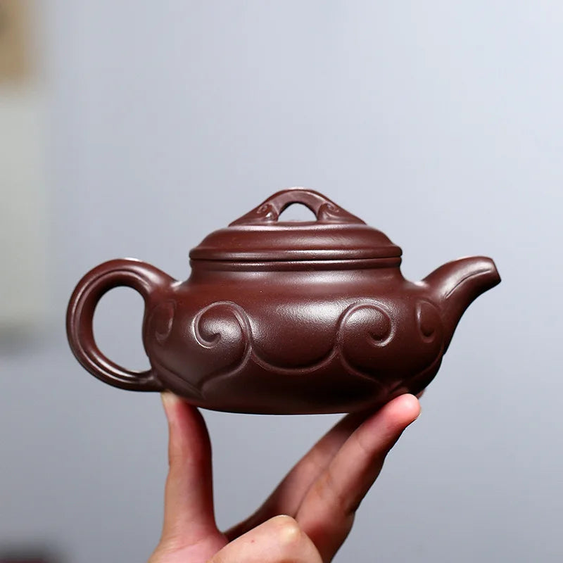 Chinese traditional kongfu tea set hot selling Yixing purple clay teapot zisha hu fanggu hu