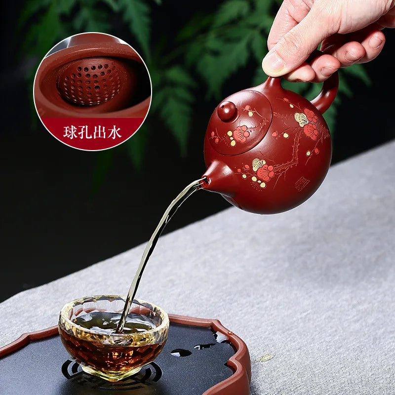 Chinese famous Yixing Purple Clay tea  Pot 100%  handmade Plum dragon egg zisha cha hu