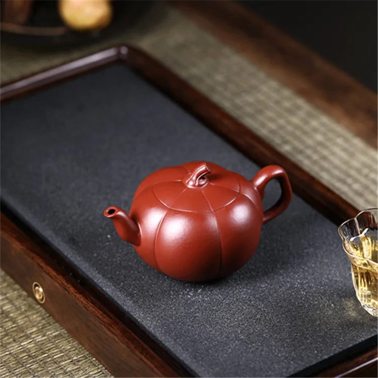 Hot selling Yixing purple clay  pumpkin bubble teapot all handmade raw ore teapot zisha hu