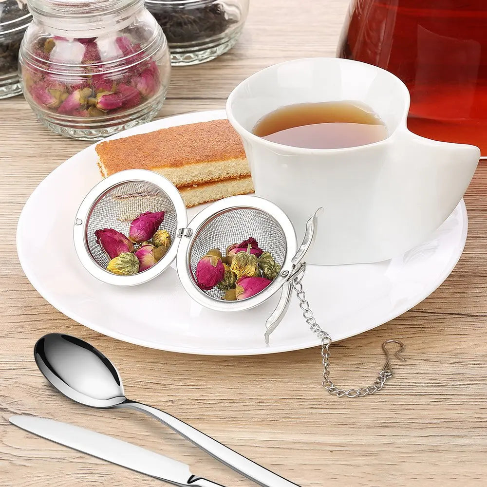 Harmony Wholesale Custom 304 Stainless Steel Sift Flower Tea Infusers Strainer Spice Sift Ball Stainless Steel Tea Ball Infuser