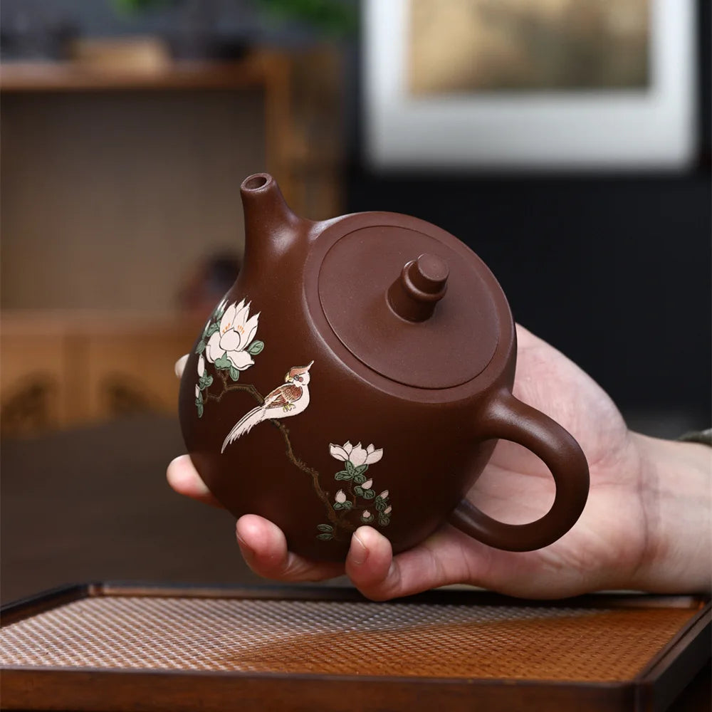 Wholesales Yixing purple clay teapot totally handmade kongfu tea set 450 ml Handuo zisha hu