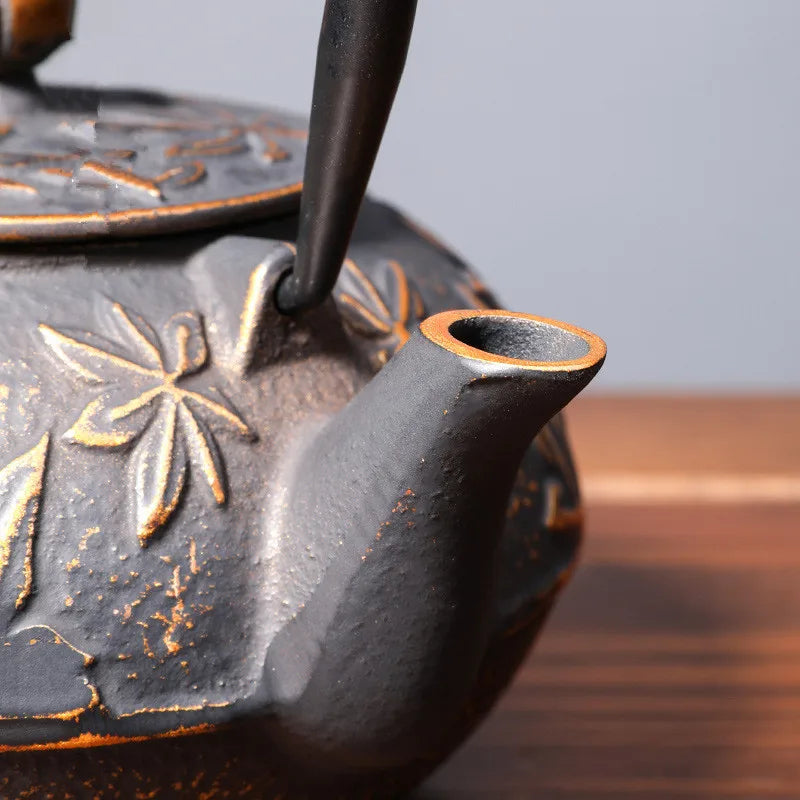 Harmony Hot Sale Chinese Antique Good Price Vintage Handmade New Style Cast Iron Metal Tea Pot