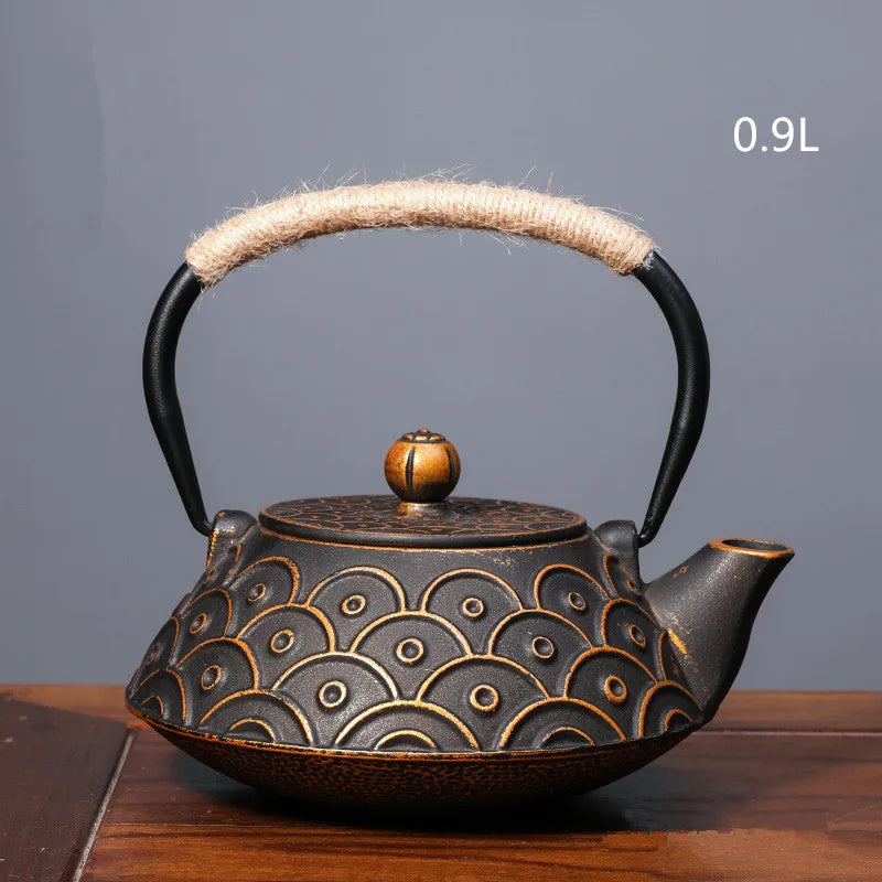 Harmony Hot Sale Chinese Antique Good Price Vintage Handmade New Style Cast Iron Metal Tea Pot