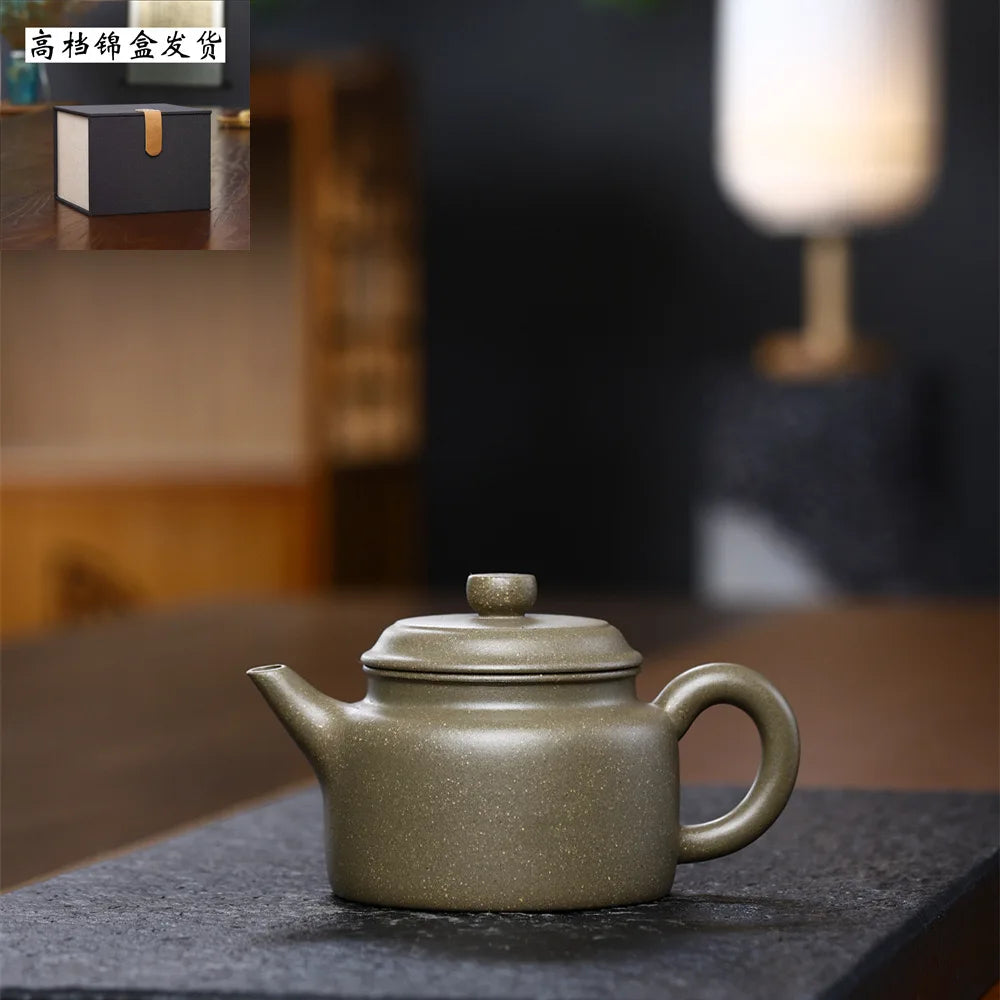 small size 150 ml Chinese kongfu tea set Yixing purple clay teapot handmade dezhong hu