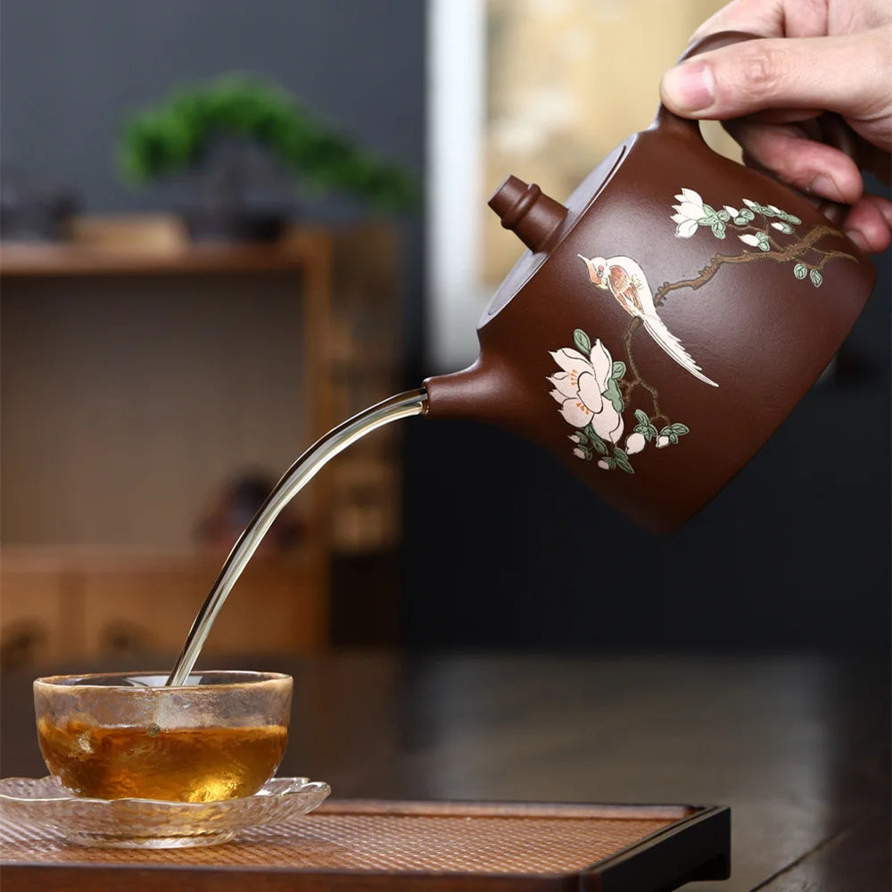 Wholesales Yixing purple clay teapot totally handmade kongfu tea set 450 ml Handuo zisha hu