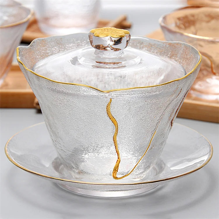 Harmony High Quality Tea Cup Bowl Kung Fu Chinese Traditions Handy Gaiwan Tea Lid Cups Glass Gaiwan