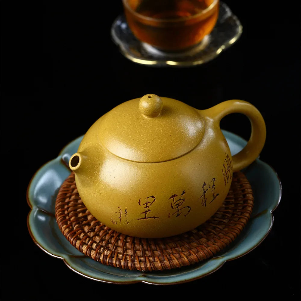 Hot selling famous Chinese kongfu teapot Yixing zisha hu hand made Xishi purple clay tea pot