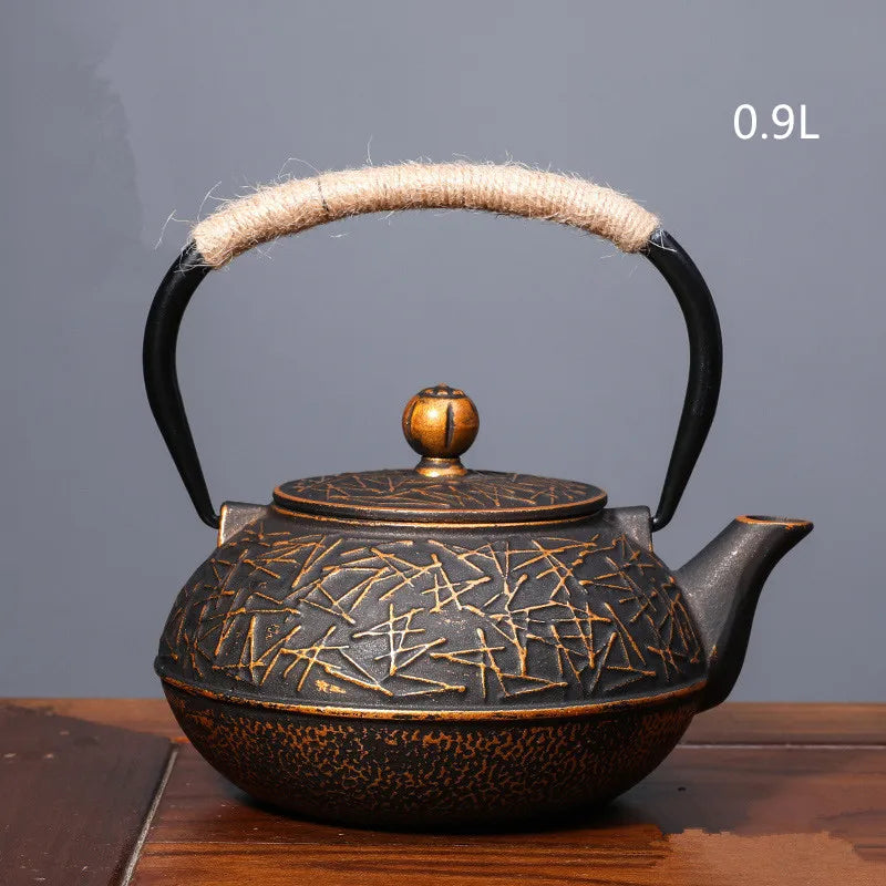 Harmony Hot Sale Chinese Antique Good Price Vintage Handmade New Style Cast Iron Metal Tea Pot